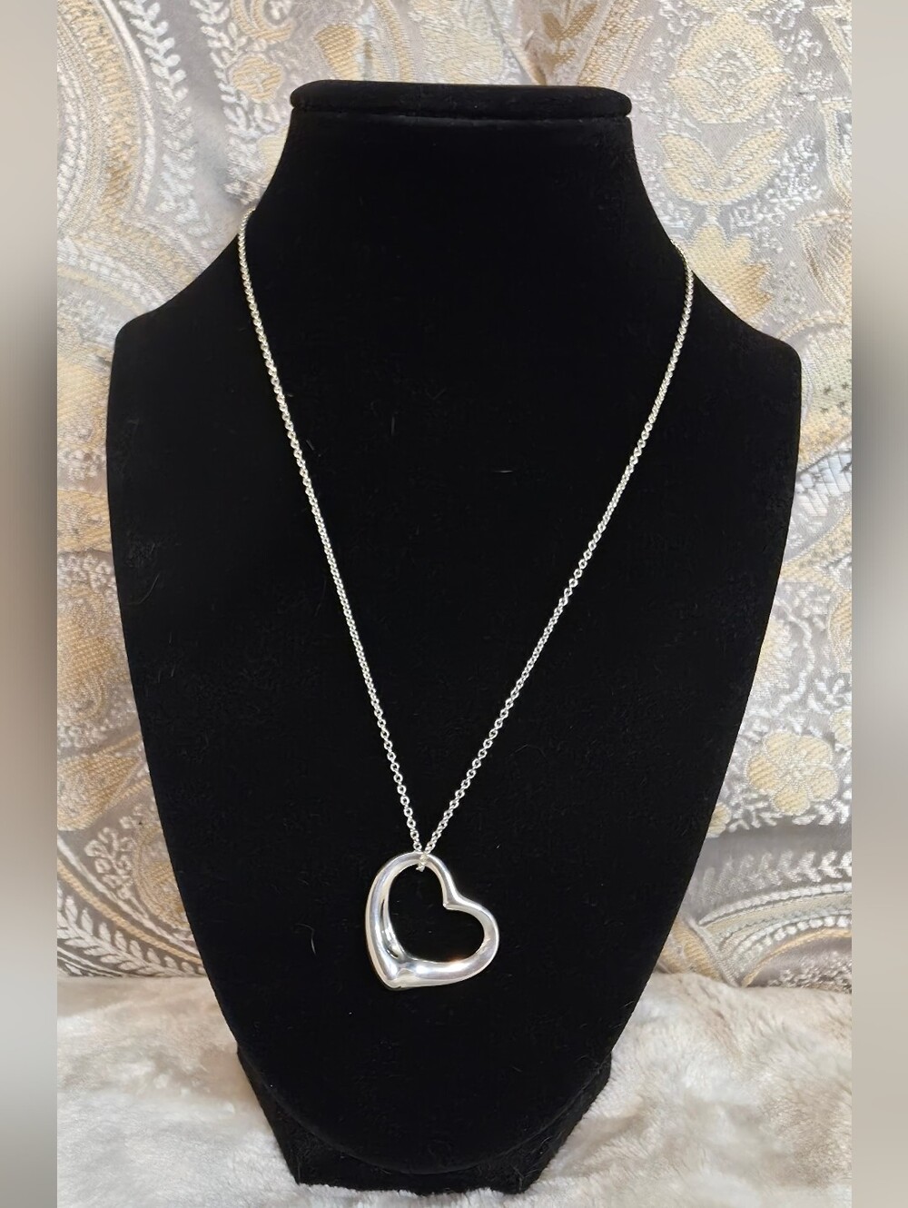 TIFFANY & CO. OPEN HEART NECKLACE 0.925 STERLING SILVER